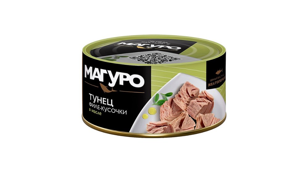 Тунец Магуро филе кусочки в масле 170 г