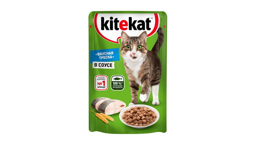 Корм KITEKAT Желе из рыбы в соусе 85г м/у