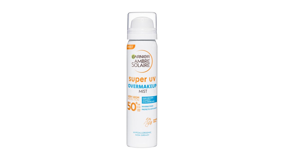 Ambre Solaire Super UV Over Makeup Protection Mist with Hyaluronic Acid SPF50+, Garnier 75 ml