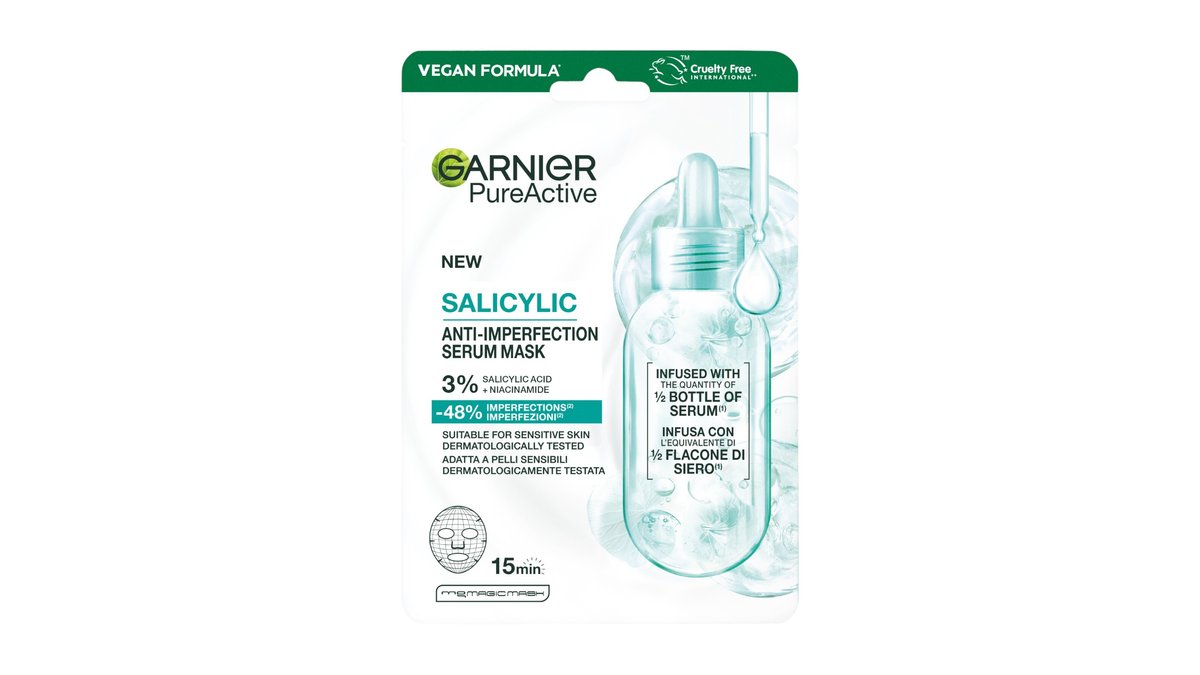 Pureactive Salicylic Anti-Imperfection Serum Mask, Garnier