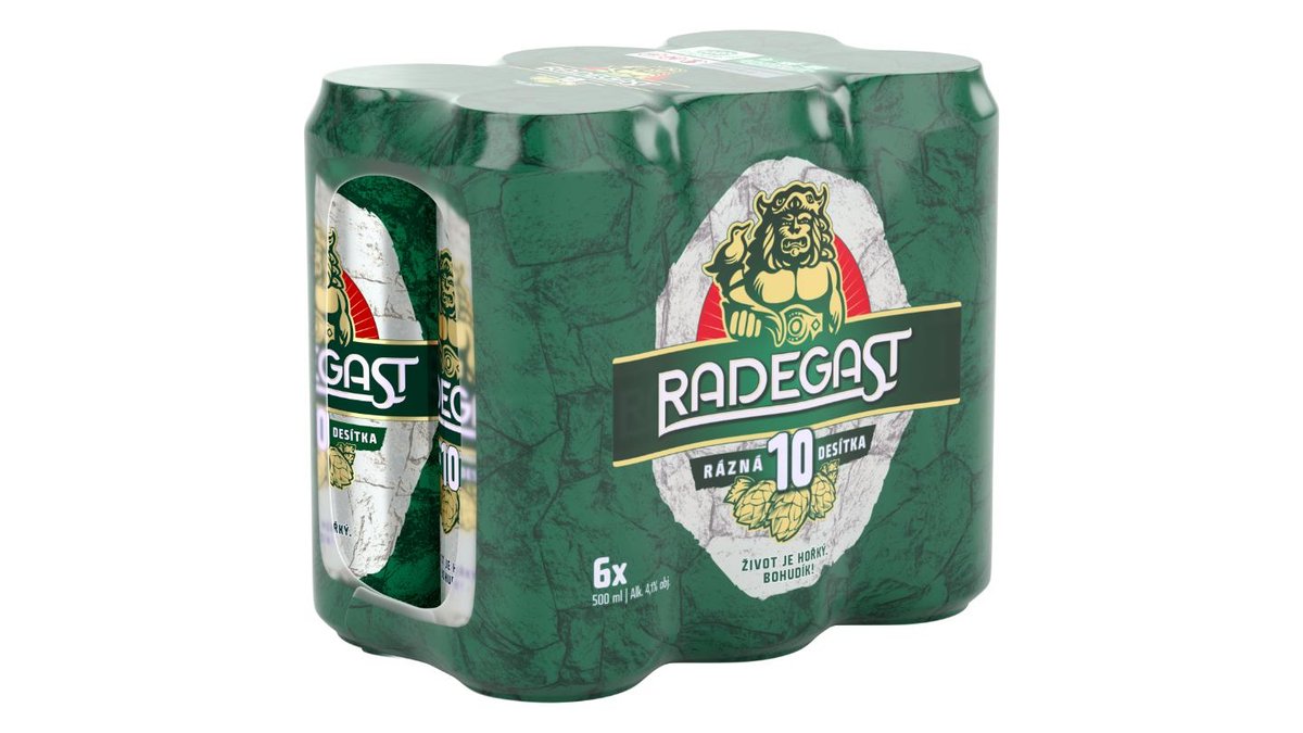 Radegast Rázná 10 pivo výčepní světlé 6 x 500ml