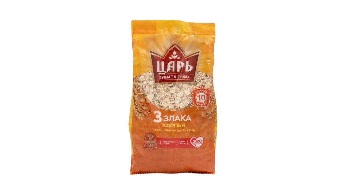 Каша Царь 3 злака овес. пшеница. ячмень 400 г