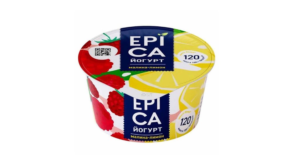 Йогурт EHRMANN Epica Малина и лимон 4,8% 130г