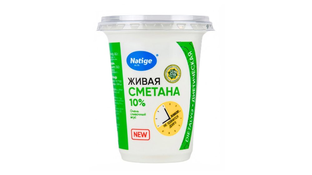 Сметана Natige диетическая 10% 360 г