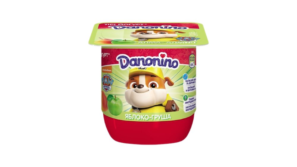 Йогурт DANONE Danonino Груша и яблоко 100г