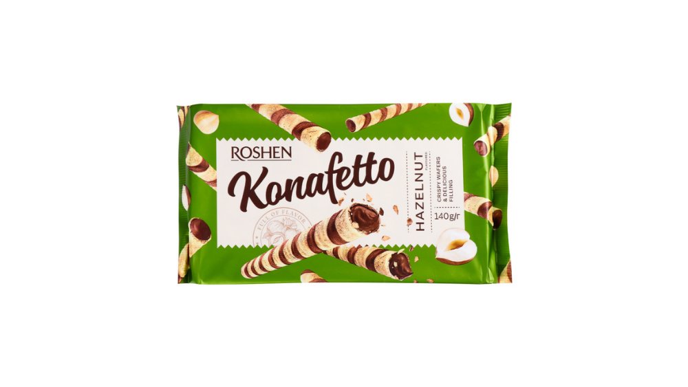 Konafetto Трубочки Вафельные С Ореховой Начинкой 140гр