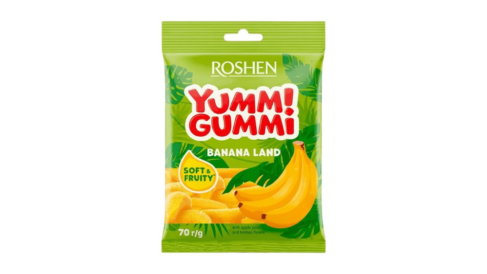 Мармелад Roshen Yummi Gummi Banana Land 70 г