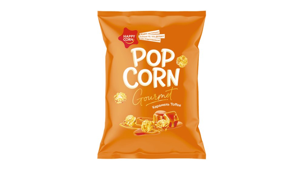 Кукуруза воздушная Happy corn gourmet карамель 140г