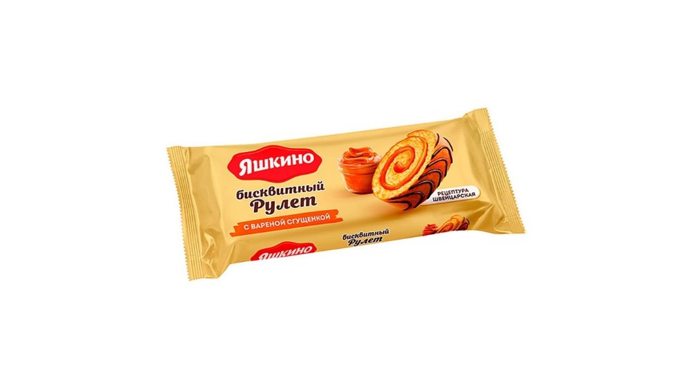 Рулет ЯШКИНО Бисквитный Вареная сгущенка 200г м/у
