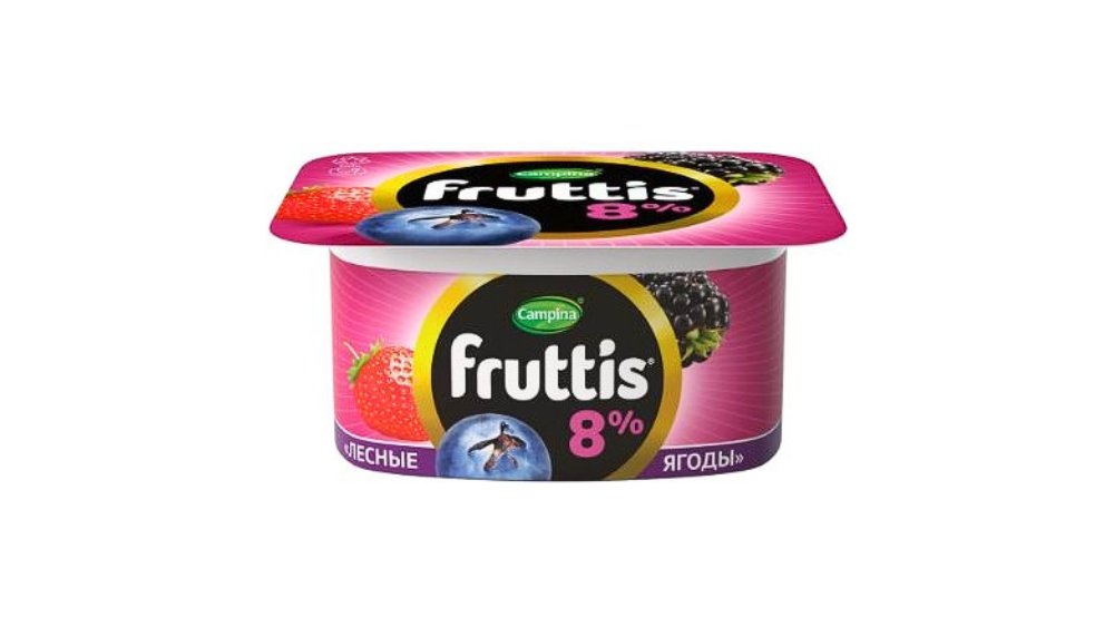 Йогурт Fruttis слив 8% абр -манго/лес ягоды 115г