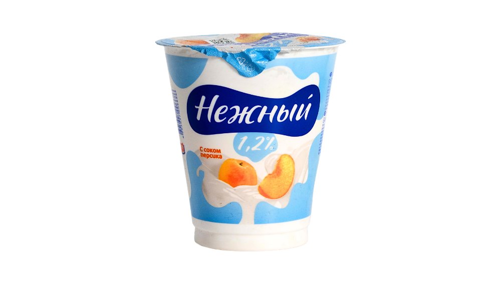 Йогурт CAMPINA Нежный с соком персика 1,2% 320г п/у