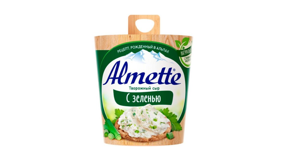 Сыр ALMETTE Творожный С зеленью 150г п/у