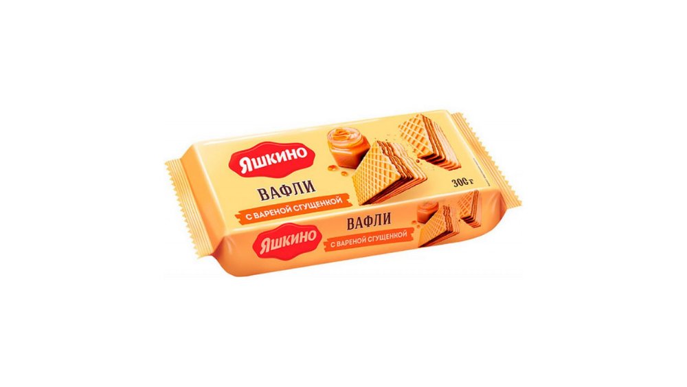 Вафли ЯШКИНО Со вкусом вареной сгущенки 300г м/у