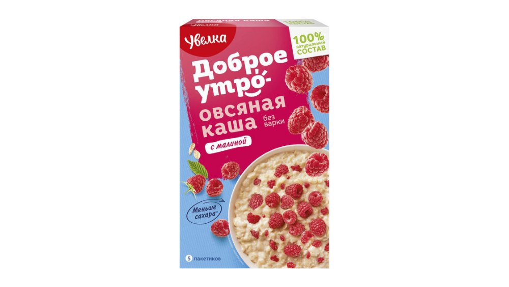 Каша УВЕЛКА Овсянка с малиной 200г кор