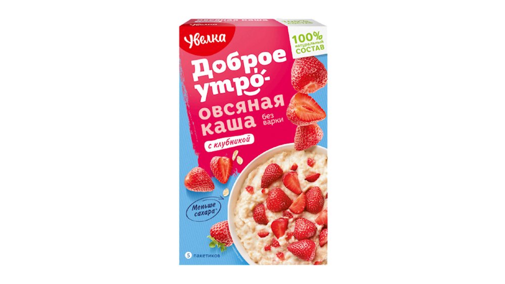 Каша УВЕЛКА Овсянка с клубникой 200г кор