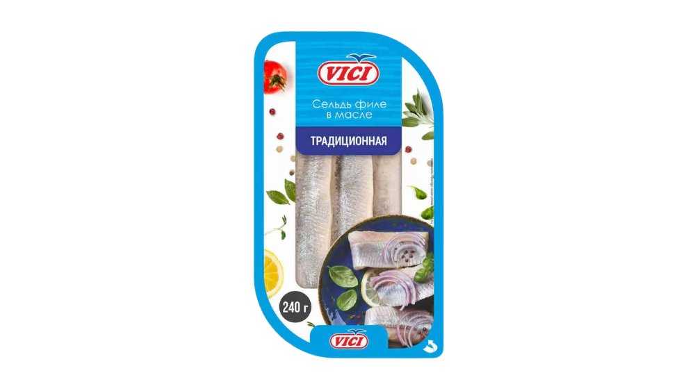 Сельдь VICI Традиционная Филе в масле 240г п/у