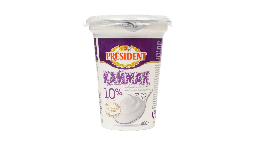 Сметана PRESIDENT 10% 400г п/у