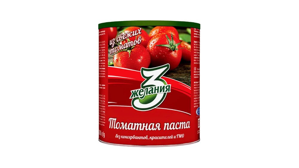 Томатная паста 3 ЖЕЛАНИЯ 198г ж/б