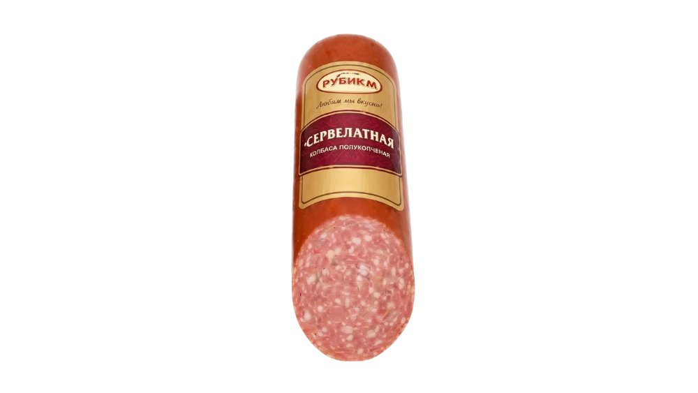 Колбаса Рубиком Сервелатная полукопченая 300 г