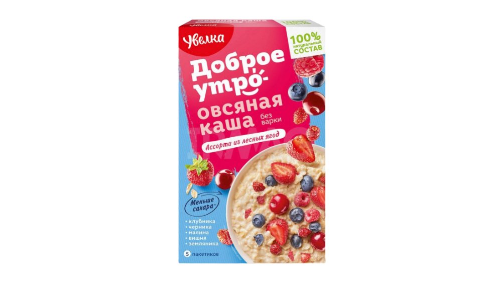 Каша Увелка овсяная ассорти из лесн ягод 200г