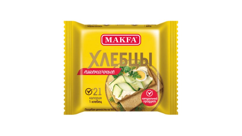 Хлебцы MAKFA Хрустящие запеченные Пшеничные 60г