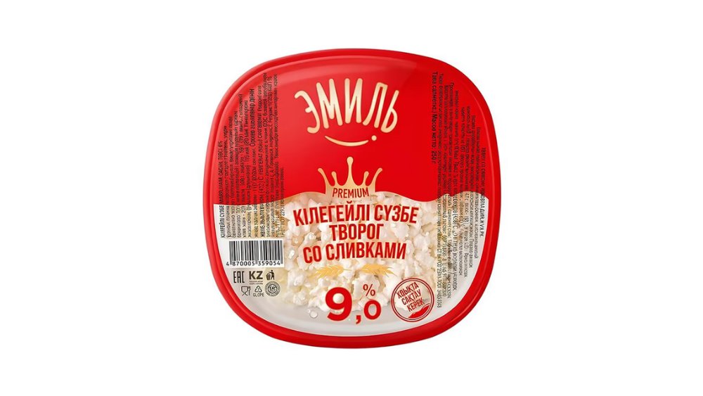 Творог ЭМИЛЬ Со сливками 9% 250г п/у