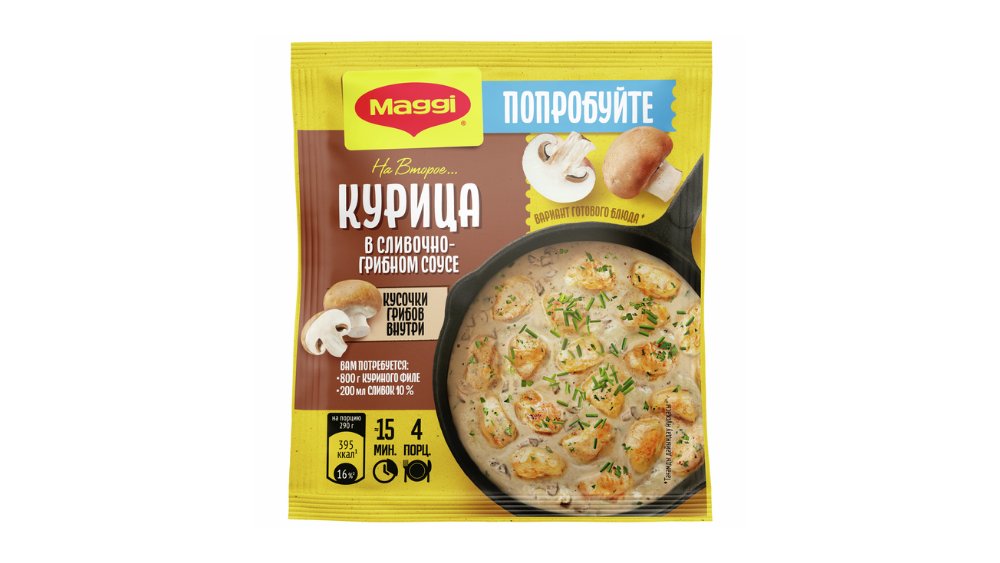 Приправа MAGGI На второе Курица в сливочно грибном соусе 26г