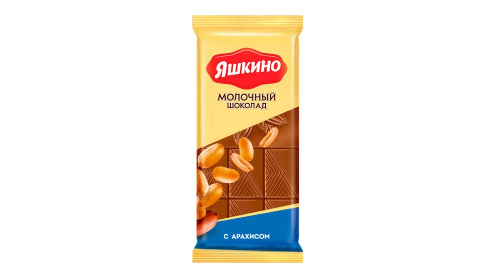 Шоколад ЯШКИНО Молочный С арахисом 90г м/у