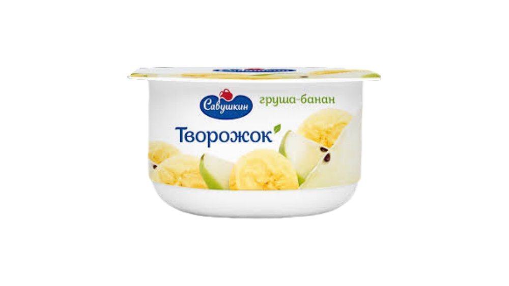 Паста САВУШКИН Творожная Груша и банан 3,5% 120г