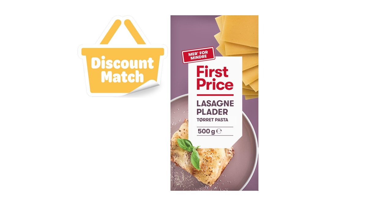 Lasagneplader, First Price