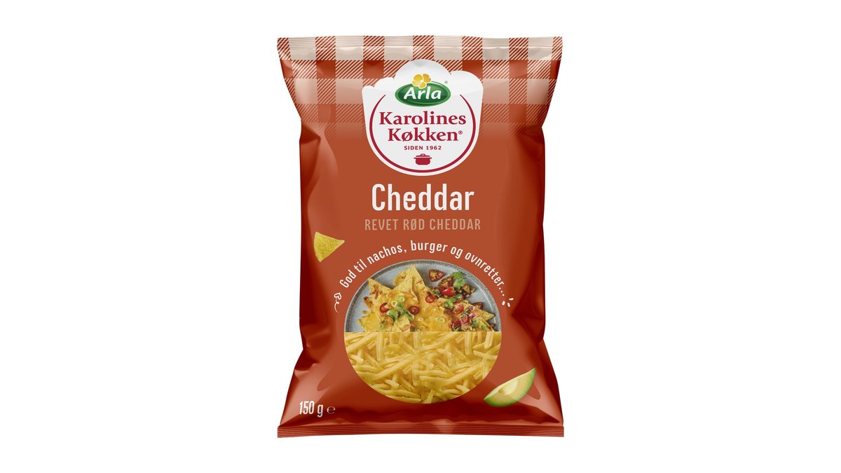 Revet rød cheddar ost 50+, Arla Karolines Køkken