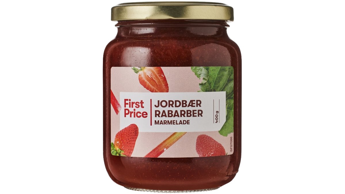 Fp Marmelade Jordbær/Rabarber