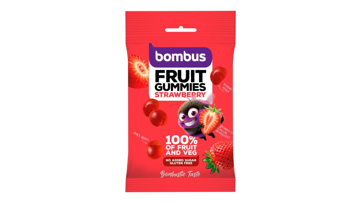 Bombus Ovocné kousky jahoda 35g