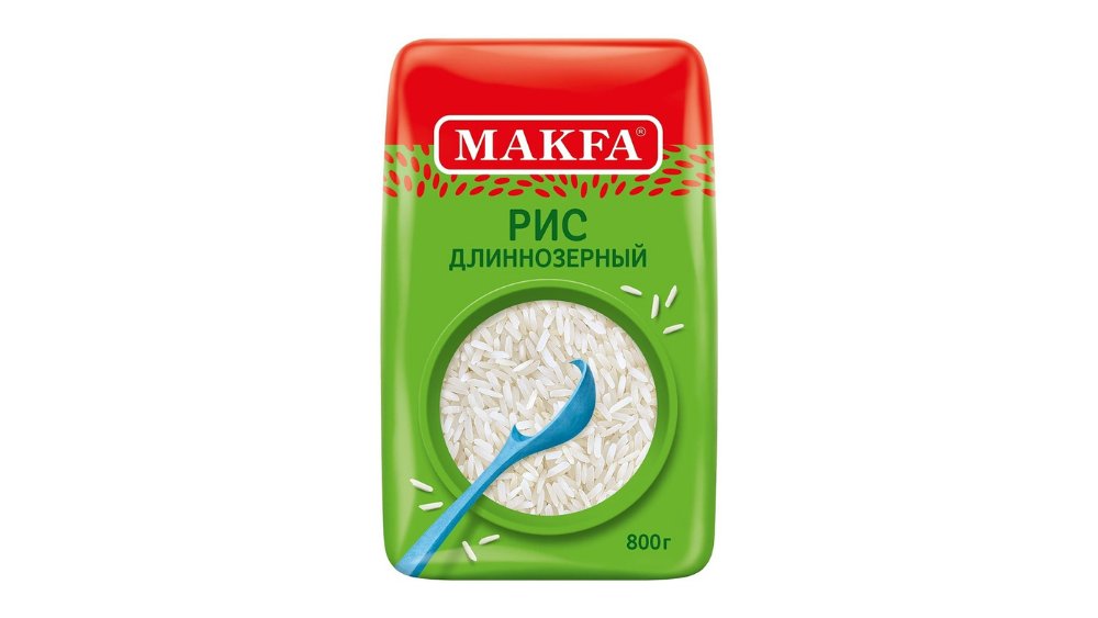 Крупа Makfa рис шлифованный длиннозерный 800г