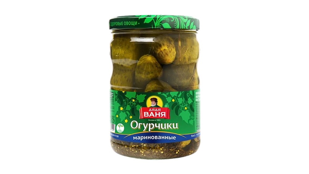 Огурчики ДЯДЯ ВАНЯ Маринованные 950г с/б