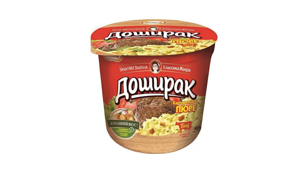 Пюре ДОШИРАК Картофельное Со вкусом говядины 40г п/у