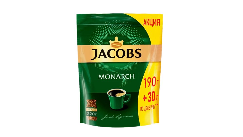 Кофе Jacobs Monarch растворимый 190 г