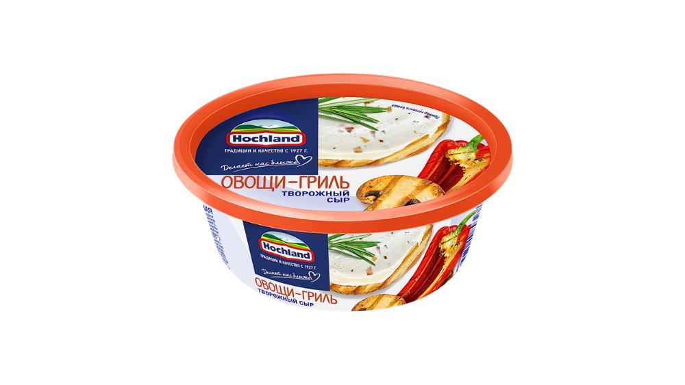 Сыр HOCHLAND Творожный Овощи гриль 60% 140г