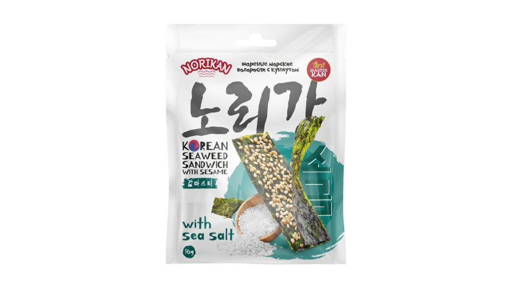 Морские водоросли NORI KAN С кунжутом и солью 16г м/у