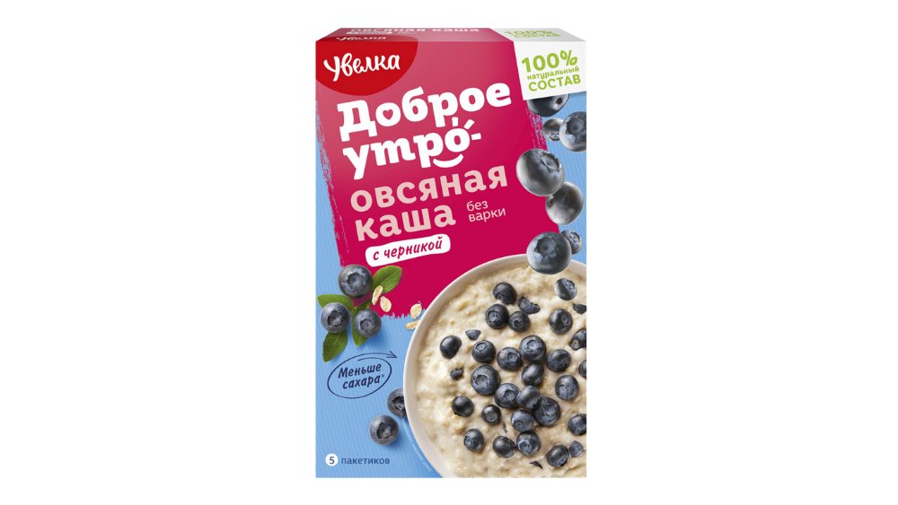 Каша УВЕЛКА Овсянка с черникой 200г кор