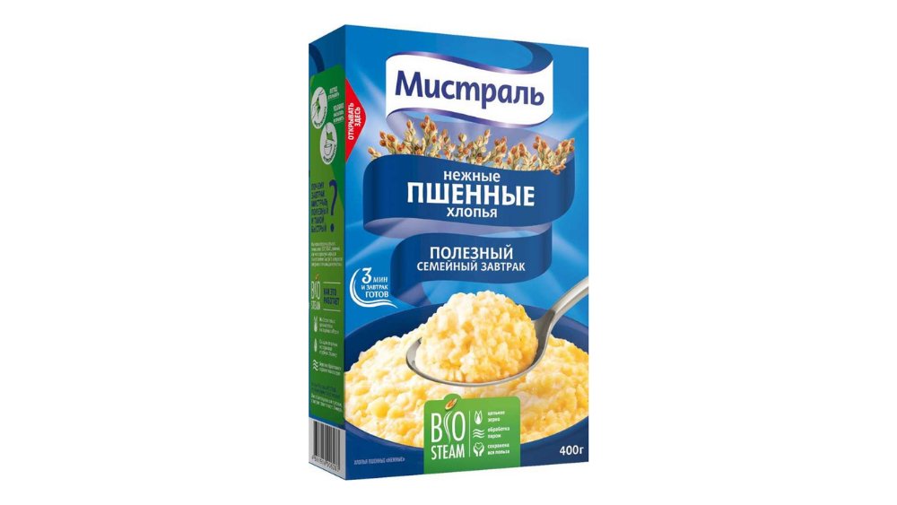 Хлопья МИСТРАЛЬ Пшенные Нежные 400г кор