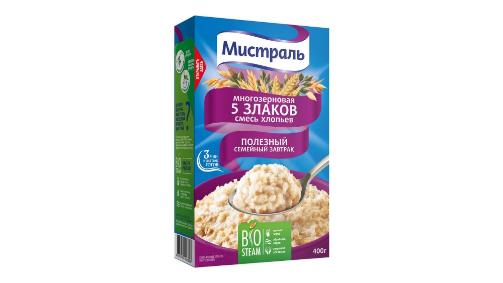 Хлопья МИСТРАЛЬ Смесь 5 злаков 400г кор