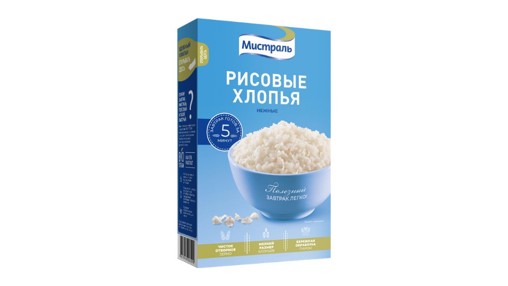 Хлопья МИСТРАЛЬ Рисовые 400г кор