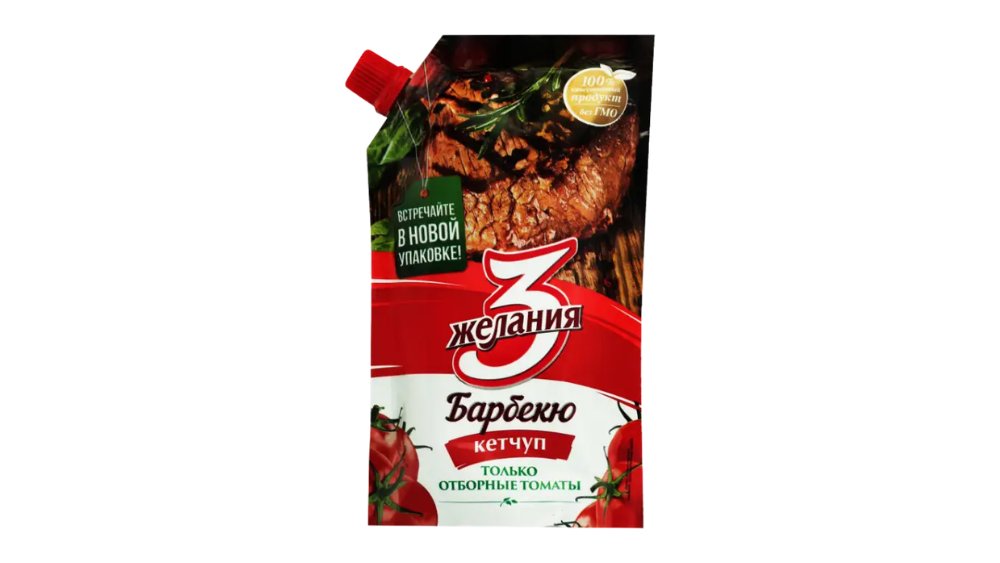 Кетчуп 3 ЖЕЛАНИЯ Барбекю 450г м/у