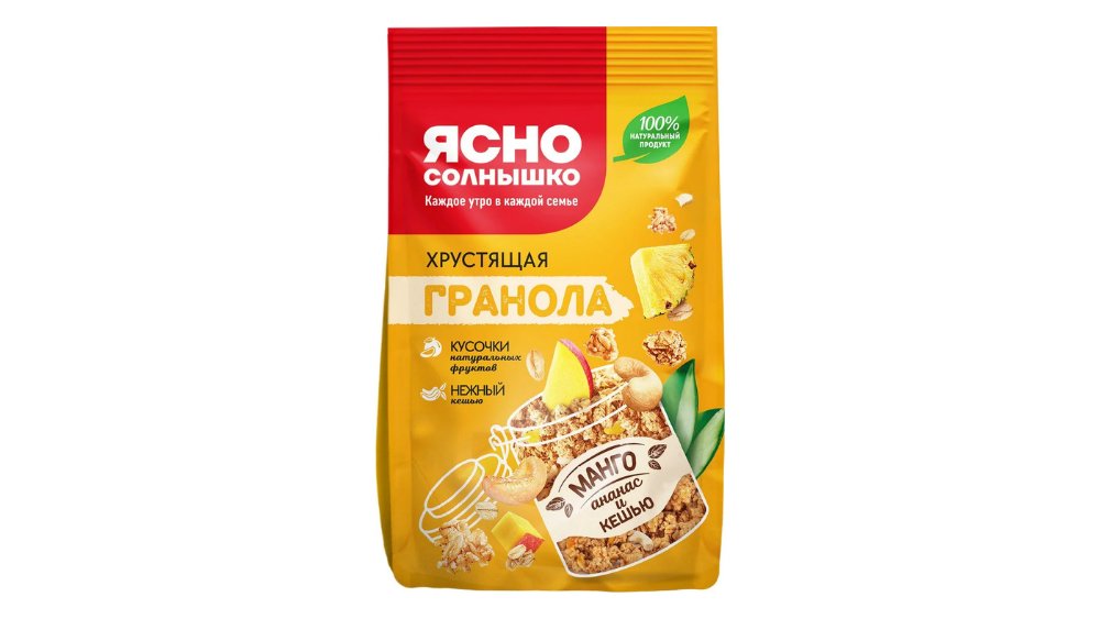 Гранола хрустящая Манго Ананас Ясно Солнышко 250 г