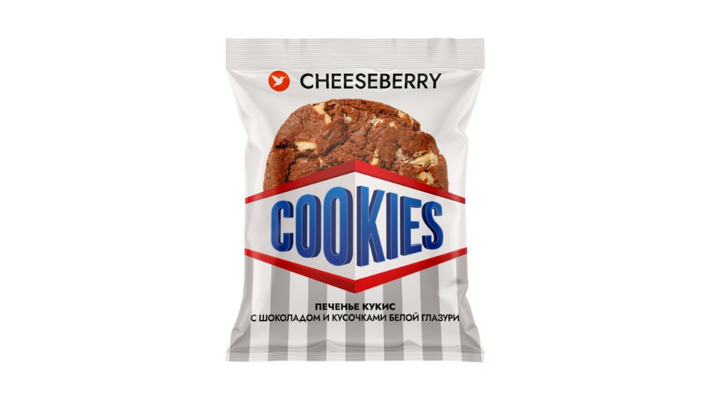 КУКИС CHEESEBERRY С ШОК И КУСОЧКАМИ БЕЛОЙ ГЛАЗУРИ 70 г