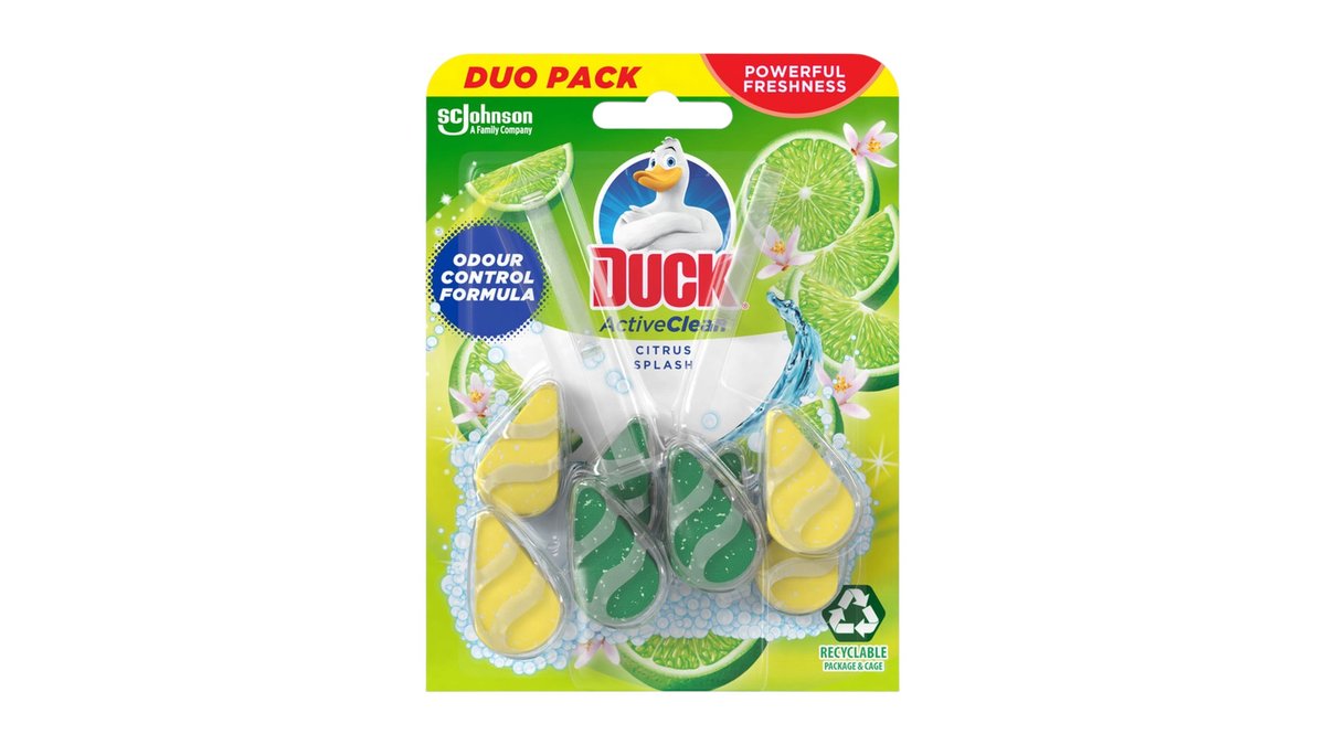 DUCK WC Block Active Clean Citrus Splash 2x38.6g