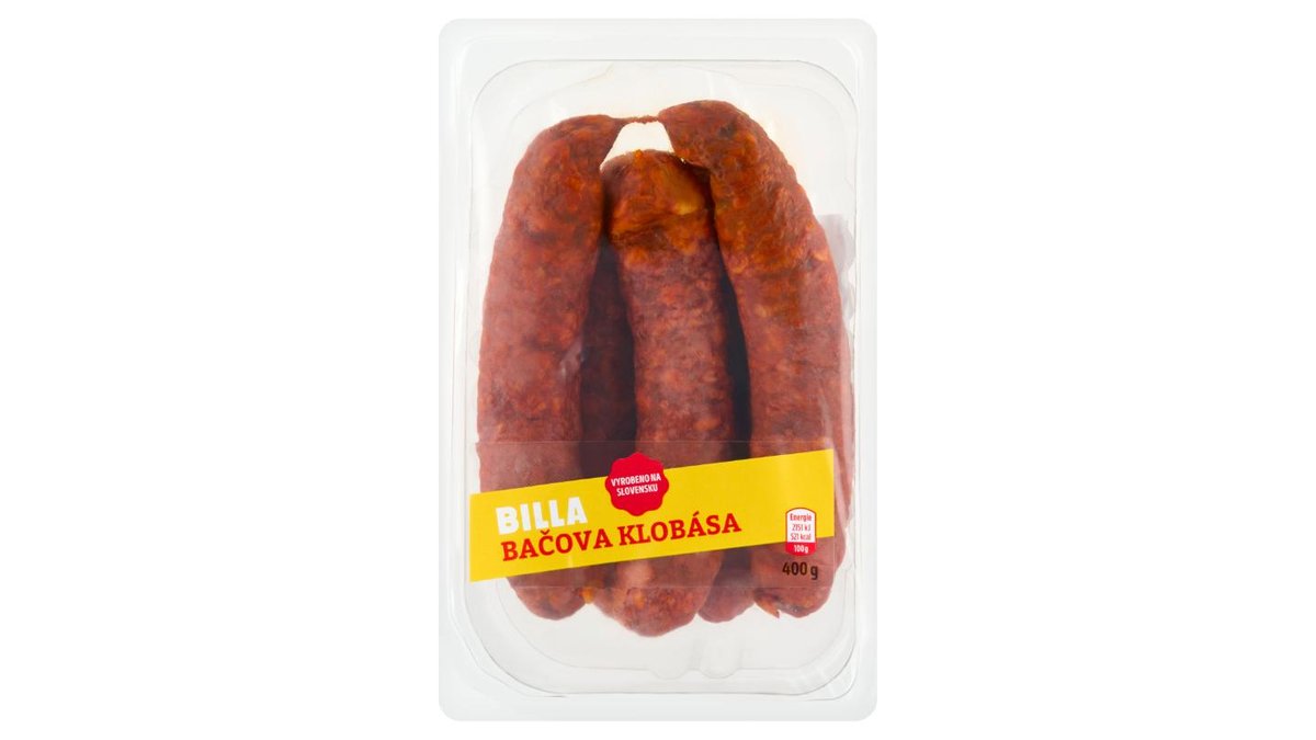 BILLA Bačova klobása 400g