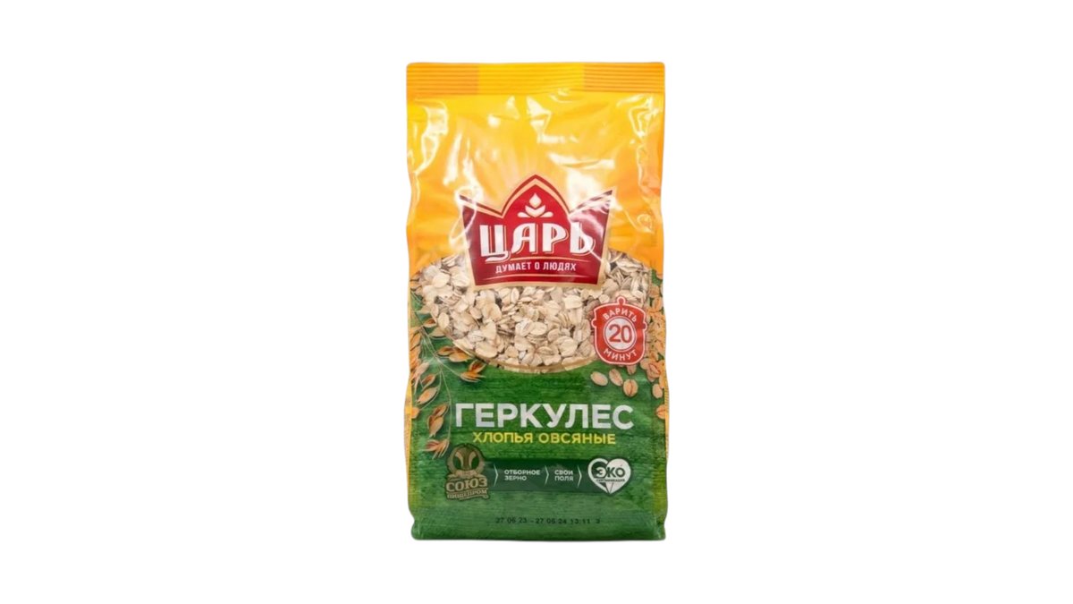 Хлопья Царь-Каша овсяные Геркулес 400 г