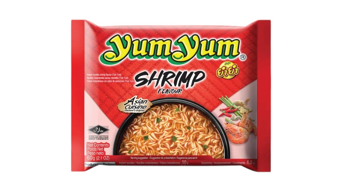 Tom yum shrimp flavour noodle (mild)-83g